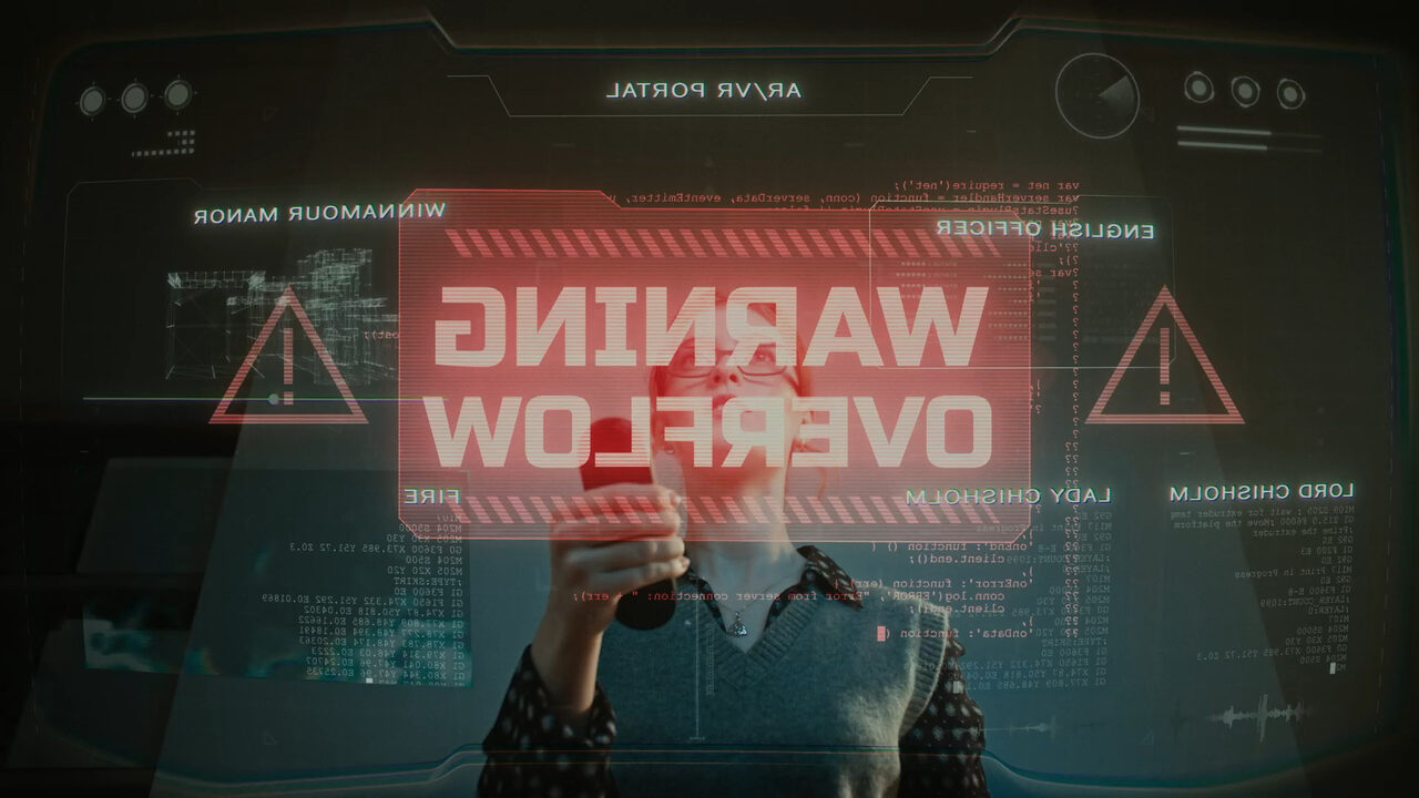 Finley at the VR portal — WARNING: OVERFLOW
